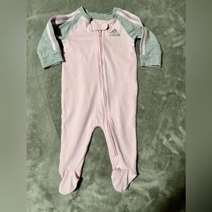 Baby girl addidas footed overall